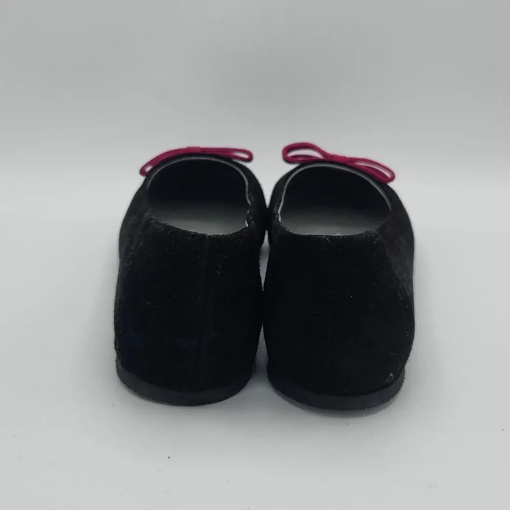 Garnet Hill Black Suede ballet flats